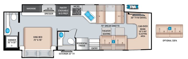 Floor plan of the Thor Magnitude BT36